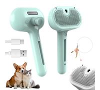 Mist Massage Brush, Furry Basics Pet Steam Grooming Brush, 2025 Pet Grooming Brushes with Water Tank and Release Button for Shedding Matted Hair, Type-C Rechargeable (Blu)