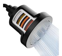 Mist Testa con filtro per acqua dura, migliora pelle, capelli e unghie, grande soffione filtrato ad alto rendimento con filtro, ammorbidisce l'acqua e rimuove cloro e metalli pesanti, nero opaco