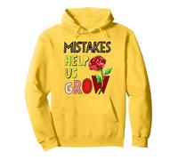 Mistakes Help Us Grow Cute Flower Art Motivation Teacher Felpa con Cappuccio
