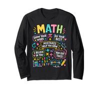 Mistakes Help You Grow Math Teacher Back To School Classroom Maglia a Manica