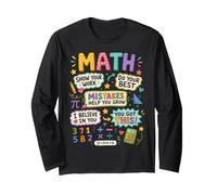 Mistakes Help You Grow Math Teacher Back To School Classroom Maglia a Manica