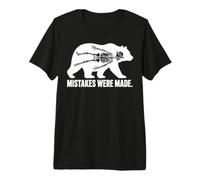 Mistakes Were Made Funny Bear Skeleton Hiking Humor Graphic Maglietta Premium