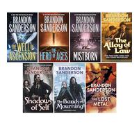 Mistborn 7 Books Collection Set by Brandon Sanderson (Final Empire, Well of Ascension, Hero of Ages, Band of Mourning, Alloy of Law, Shadows of Self & the Lost Metal)