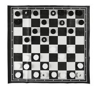 Mister Gadget Gioco 2-in-1 Scacchi e Dama Esterno Resistente Multicolore | Poliestere, gioco 2-in-1 scacchi e dama, esterno, resistente alle intemperie, doppia faccia, bianco nero e rosso