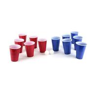 MISTER GADGET Gioco Alcolico Beer Pong Bicchieri Riutilizzabili Blu e Rosso | Plastica, gioco alcolico beer pong, bicchieri riutilizzabili, serate tra amici, divertimento, blu e rosso