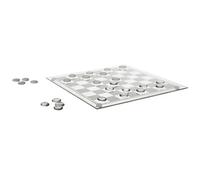 Mister Gadget Gioco della Dama Design Elegante 25x25 cm Trasparente | Vetro, gioco della dama, design elegante, pezzi in vetro, relax e decorazione, bianco e nero