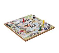 Mister Gadget Gioco dell'Oca in Legno Classico Familiare Multicolore | Legno MDF, gioco dell'oca, 29,5 cm, classico familiare, gioco di società, rosso blu verde e giallo