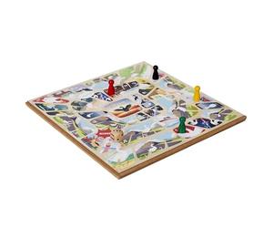 MISTER GADGET, MG3414, Gioco Dell'Oca in Legno, Rosso, Blu, Verde, Giallo : Un Classico dei Giochi da Tavolo per momenti di Relax e Divertimento in Famiglia o con Gli Amici!