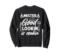 Mister Good Lookin sta cucinando un divertente barbecue Dad Humor Felpa