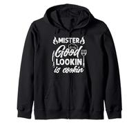 Mister Good Lookin sta cucinando un divertente barbecue Dad Humor Felpa con Cappuccio