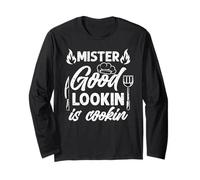 Mister Good Lookin sta cucinando un divertente barbecue Dad Humor Maglia a Manica