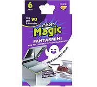 Mister Magic, Zero Odori per Pattumiere e Piccoli Ambienti, Pratici Adesivi per la Rimozione dei Cattivi Odori, con Estratti di Agrumi