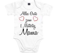 Mister Merchandise Baby Body Alles gute zum Geburtstag, Papa Mama Oma Opa pagliaccetto Bodysuit con stampa amorevole bianco Muttertag, Mama Weiß : 3-6 Monate : 60-66cm