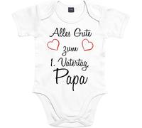 Mister Merchandise Baby Body Alles gute zum Geburtstag, Papa Mama Oma Opa pagliaccetto Bodysuit con stampa amorevole bianco Vatertag, Papa Weiß : 12-18 Monate : 76-86cm