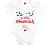 Mister Merchandise Baby Body Das ist mein Christmas Body Body Body Body Body - Tutina con stampa amorevolmente natalizia, colore: bianco, 6-12