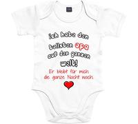 Mister Merchandise Baby Body Tollster Opa auf der Welt - bleibt die Nacht wach pagliaccetto stampato amorevolmente notte sonno stanco bianco 0-3
