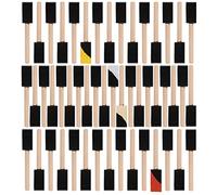 Mister Rui Pennello da 1", pennello in schiuma da 1 pollice, 50 pezzi, schiuma ad alta densità, che viene utilizzata con vernici a base di olio e acqua, vernice acrilica, vernice e vernice per legno