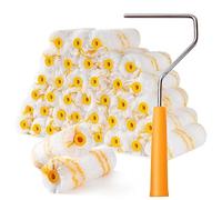 Mister Rui Rulli per vernice, in nylon da 100 mm, mini coperture per rullo di vernice, utilizzati con vernici a base di acqua e olio, tessuto di nylon resistente abbastanza resistente da essere