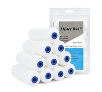 Mister Rui - Rullo per vernice, mini ricariche per rullo in schiuma ad alta densità da 10,2 cm, piccolo set di rulli in spugna per vernici a base di olio e acqua, forniture per la pittura della casa e
