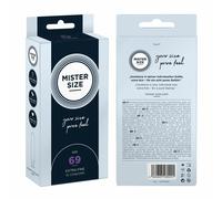 Mister Size 10 pz preservativi sottili trasparenti molto grandi diametro 64 69mm