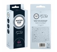 Mister Size 10 pz preservativi sottili trasparenti molto grandi diametro 64 69mm