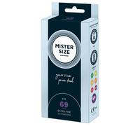 MISTER SIZE PACCO DA 10 PRESERVATIVI GRANDI LARGHI 69 MM CONDOMS ULTRASOTTILI