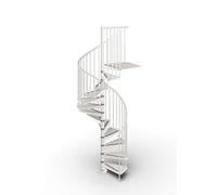 Mister Step Gamia Metal scala a chiocciola per interni in acciaio verniciato (Bianco RAL 9010, Diametro 120 cm. - 12 gradini)