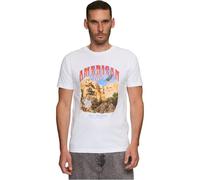 Mister Tee American Life Mount Roushmore Tee da Uomo, Bianco, S