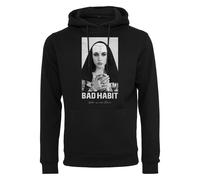 Mister Tee Bad Habit Felpa Pullover con Cappuccio Stampa Anteriore Motivo Suora