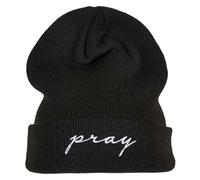Mister Tee Pray Ricamato Beanie Flap Cappello A Coste Unisex