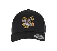 Mister Tee Bravery Eagle Trucker cap 5 Pannelli Retro Trucker cap Black, Taglia Unica
