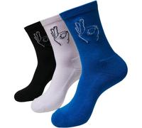 Mister Tee Calzini Salati 3-Pack Unisex Calze 3 Pezzi Okay Colorato Mano