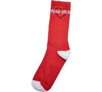 Mister Tee Calzino 'Bonjour Bitches' rosso / nero / bianco Donna Mister Tee 35-38 rosso / nero / bianco