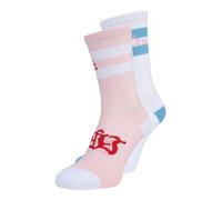 Mister Tee Calze Trust Wanted 2 Paia Scritte Sportsocken Lightrose/White