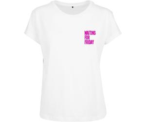 Mister Tee Camicia femminile Donna Waitper venerdì Box Tee White/Pink 4XL Bianco