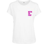 Mister Tee Camicia femminile Donna Waitper venerdì Box Tee White/Pink S Bianco