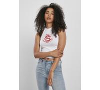 Mister Tee Canotta da donna Dragon Top corto a collo alto White 5XL Bianco