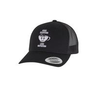 Mister Tee Cappello da baseball 'More Espresso Less Depresso' nero / bianco Uomo Mister Tee 55-60
