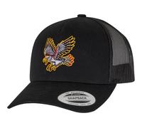 Mister Tee Bravery Eagle Trucker cap 5 Pannelli Retro Trucker cap Black, Taglia Unica