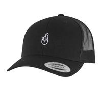 Mister Tee Finge incrociatars Handsign Retro Trucker Cap MT3941 Einheitsgröße Nero