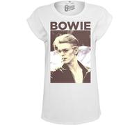 Mister Tee Camicia femminile Signore David Bowie Tee White M Bianco