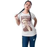 T-shirt donna Mister Tee david bowie Blanc S