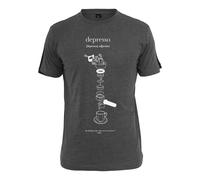 Mister Tee Depresso Té T-Shirt Uomo Superiore Cotone Girocollo Jersey Caffeina