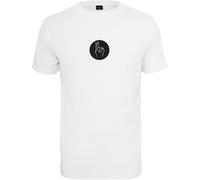 Mister Tee Easy Sign Patch Tee T-Shirt Oberteil Shirt Motiv Print Finger Bianco