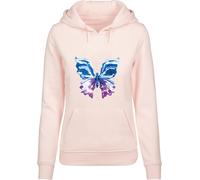 Mister Tee Felpa con cappuccio a farfalla cromata da donna MST055 M Rosa
