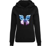Mister Tee Felpa con cappuccio a farfalla cromata da donna MST055 XS Nero