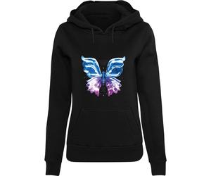Mister Tee Felpa con cappuccio a farfalla cromata da donna MST055 XS Nero