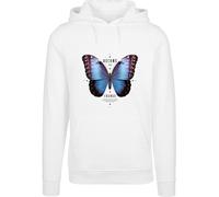 Mister Tee Felpa con cappuccio Become The Change Butterfly MT3029 XL Bianco