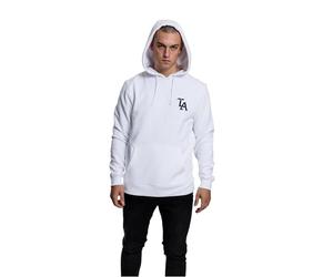 Mister Tee Felpa con cappuccio LA a manica lunga, stampa frontale e posteriore, tasca frontale, moda urbana, colori diversi, taglie XS-XXL