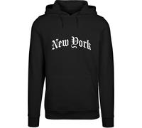 Mister Tee Felpa con cappuccio New York Wording MT3585 XXL Nero